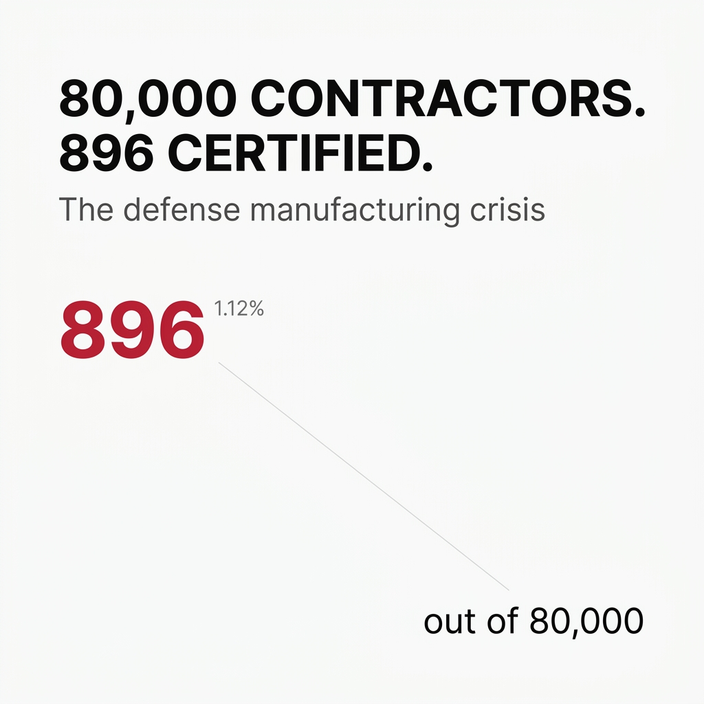 896 Certified Shops Out of 80,000: The Defense Manufacturing Crisis Nobody’s&nbsp;Tracking
